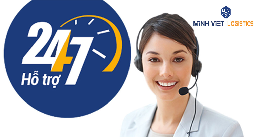 Hệ thống hỗ trợ khách hàng của Minh Việt Logistics hoạt động 24/7