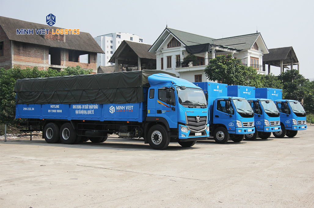 Minh Việt Logistics có số lượng xe tải lớn, đa dạng về trọng lượng, kích cỡ