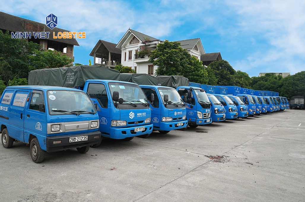 Minh Việt Logistics có đầy đủ xe tải với mọi tải trọng để phục vụ nhu cầu của khách hàng