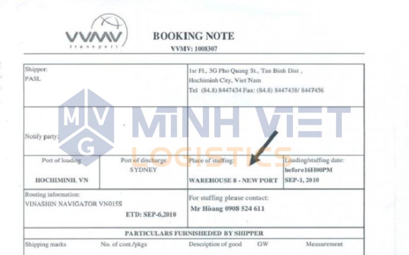 BOOKING NOTE VÀ MỘT SỐ LƯU Ý MÀ BẠN CẦN BIẾT