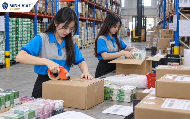 Đóng gói và chuẩn bị hàng theo quy cách đã thống nhất