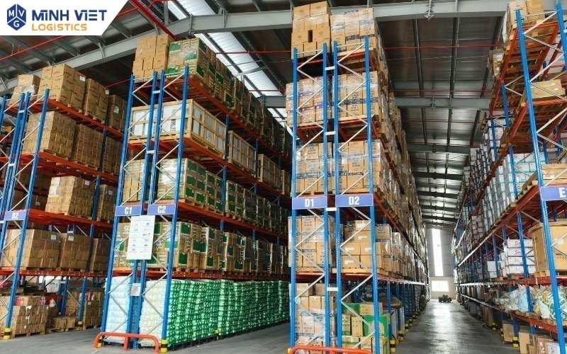 1. Kho chung Minh Việt Logistics phục vụ kiểm kê và quản lý hàng tồn kho