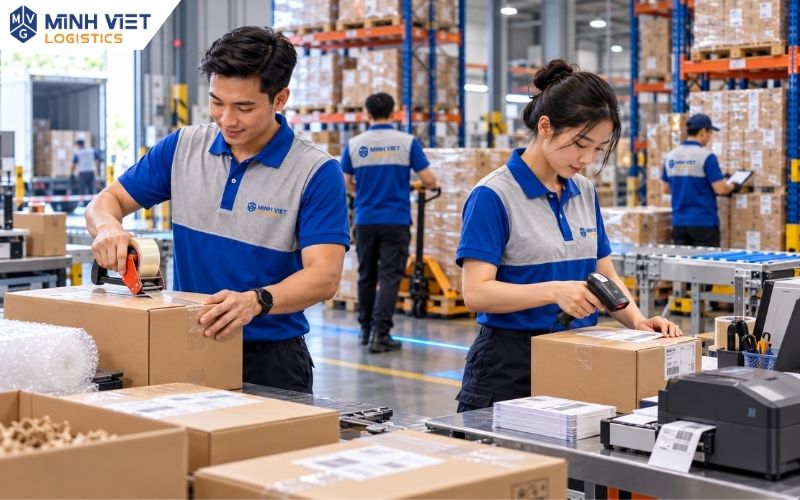 Hỗ trợ đóng gói hàng hóa ngay tại kho