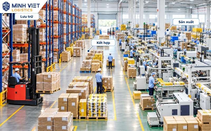 Kho xưởng Văn Giang phục vụ lưu trữ và sản xuất
