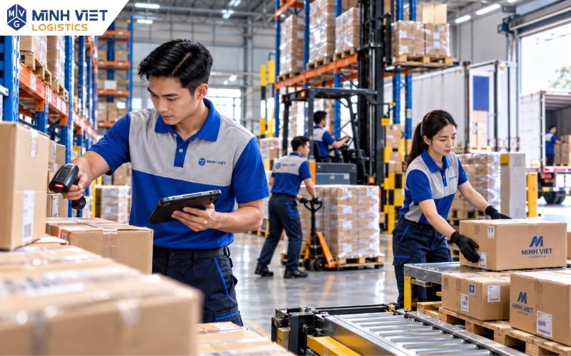 Nhân sự thực hiện các hoạt động vận hành kho hàng