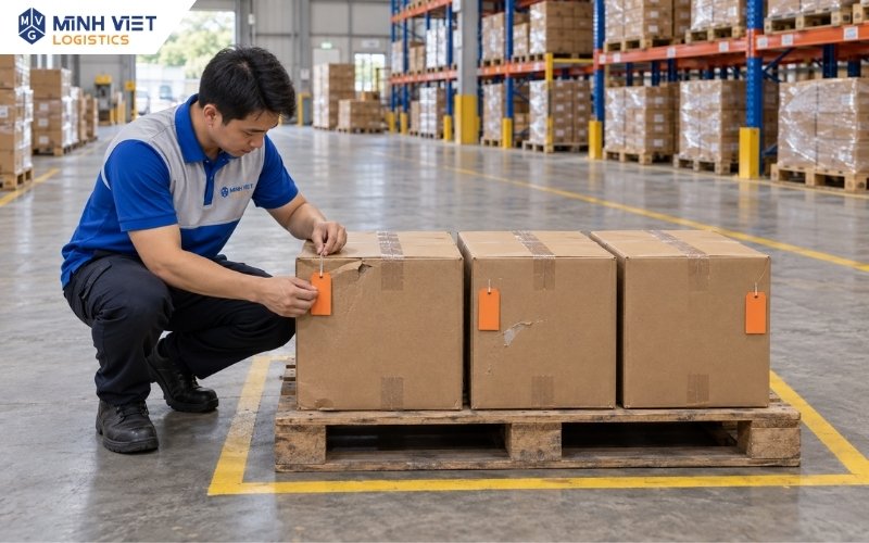 Tách riêng và nhận diện hàng lỗi chờ xử lý trong kho