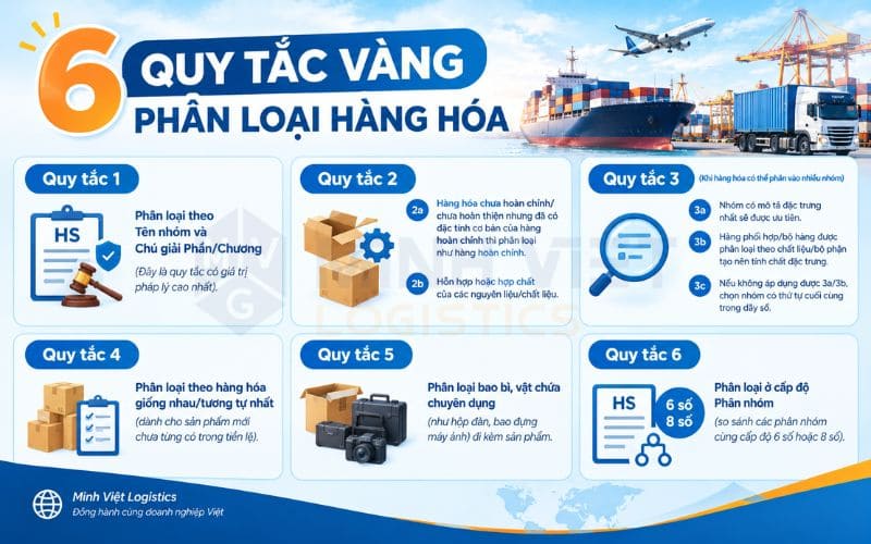 6 Quy Tắc Vàng Phân Loại Hàng Hóa (HS Rules)