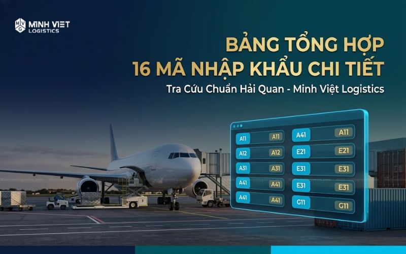 Bảng tổng hợp 16 mã nhập khẩu chi tiết chuẩn hải quan