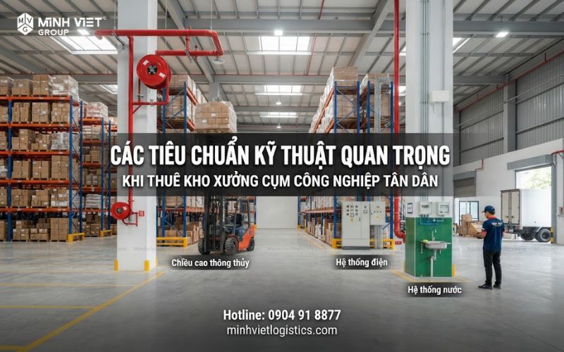 Các Tiêu Chuẩn Kỹ Thuật Quan Trọng Khi Cho Thuê Kho Xưởng Cụm Công Nghiệp Tân Dân