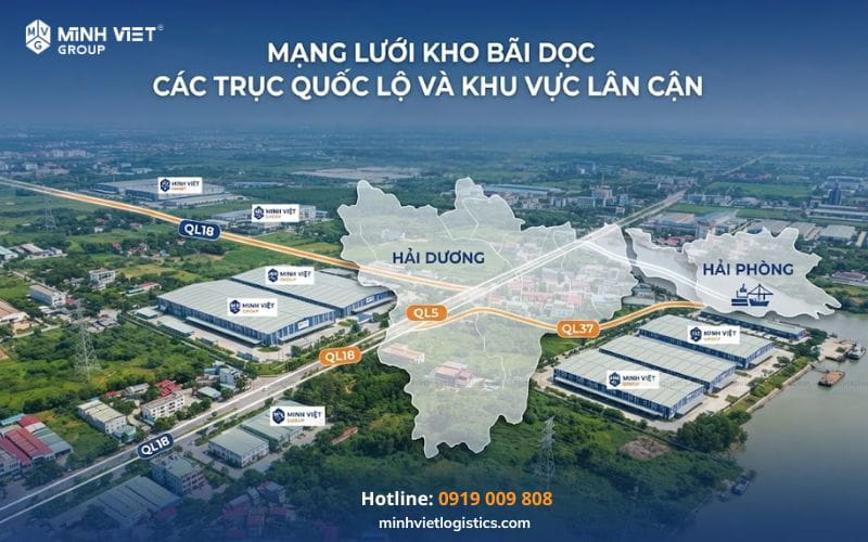 Mạng lưới kho bãi dọc các trục Quốc lộ và khu vực lân cận