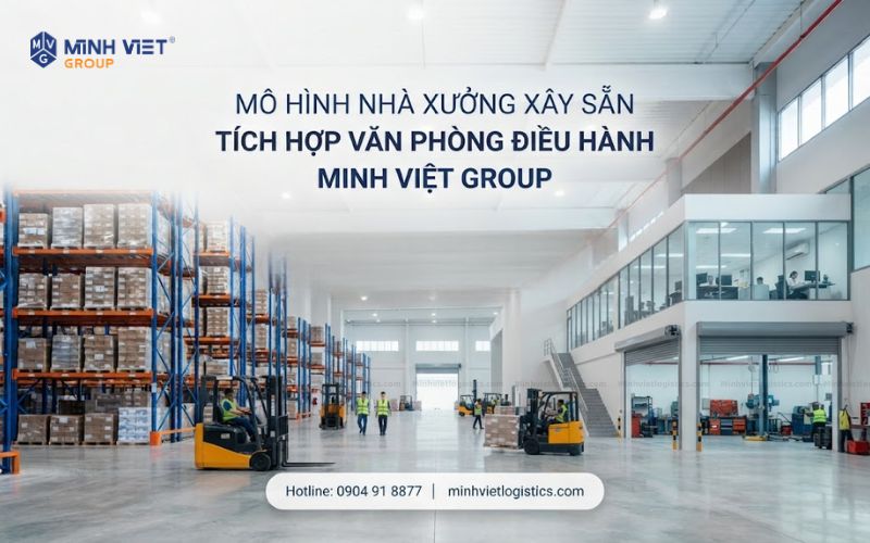 Mô Hình Nhà Xưởng Xây Sẵn Tích Hợp Văn Phòng Điều Hành