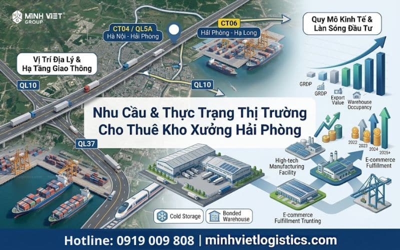 Nhu Cầu & Thực Trạng Thị Trường Cho Thuê Kho Xưởng Hải Phòng