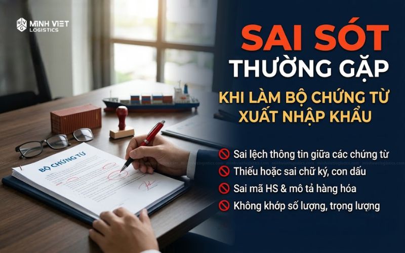 Sai sót thường gặp khi làm bộ chứng từ