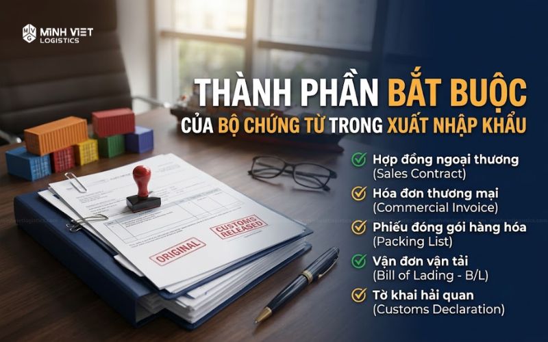 Thành phần bắt buộc của bộ chứng từ trong xuất nhập khẩu