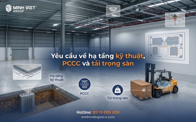 Yêu cầu về hạ tầng kỹ thuật, PCCC và tải trọng sàn