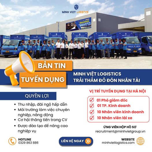 Minh Việt Logistics tuyển dụng