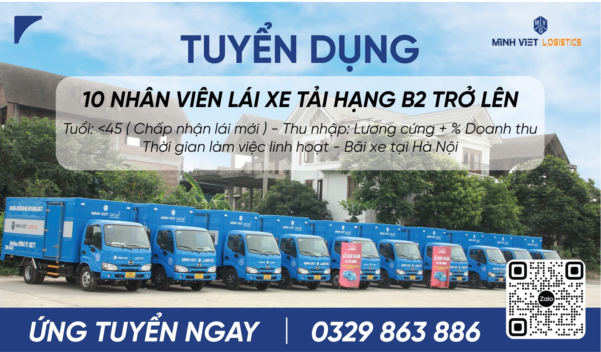[HÀ NỘI] – ĐI LÀM NGAY – TUYỂN DỤNG 10 LÁI XE TẢI
